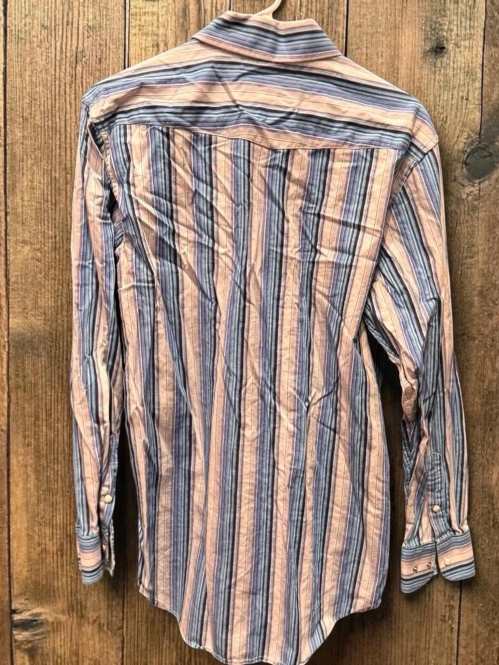 Panhandle Blue Stripe Button-Down Western Shirt MEDIUM